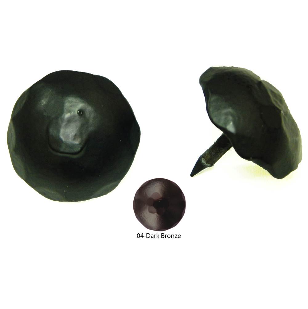 Agave Ironworks Small Round Pounded Clavos, Finish 04-Dark Bronze