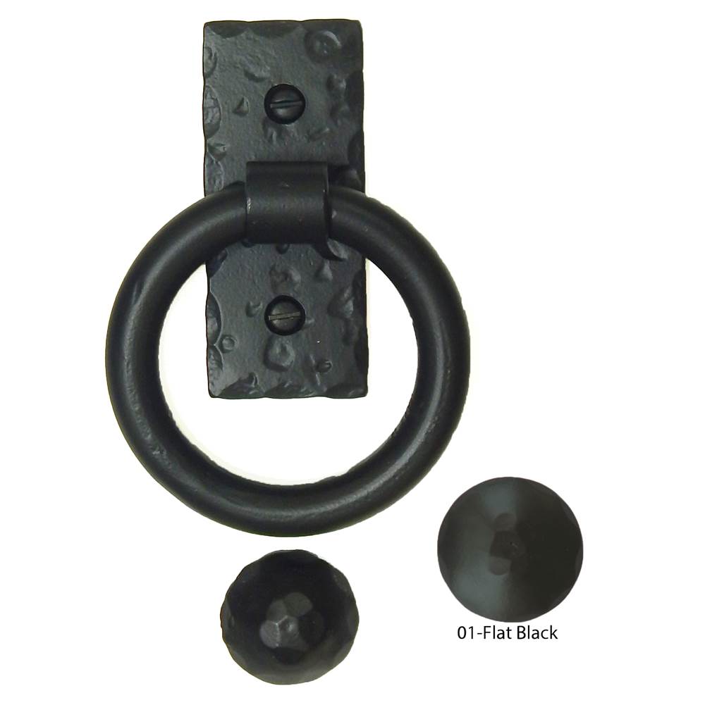 Agave Ironworks Small Smooth Ring Knocker, Finish 01