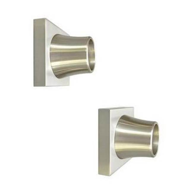 Barclay Decorative Square Flange 1'',Pair, Brushed Nickel