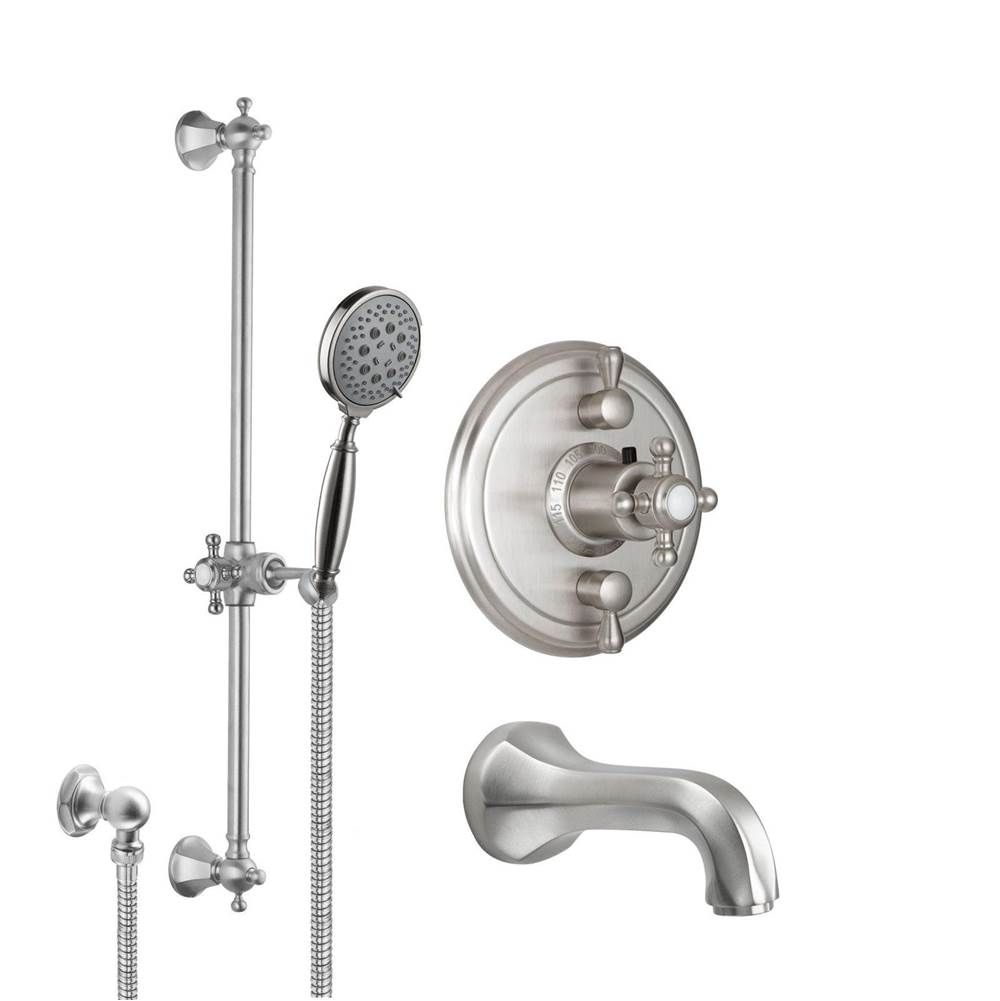 California Faucets Monterey StyleTherm® 1/2'' Thermostatic Shower System with Handshower Slide Bar and Tub Spout