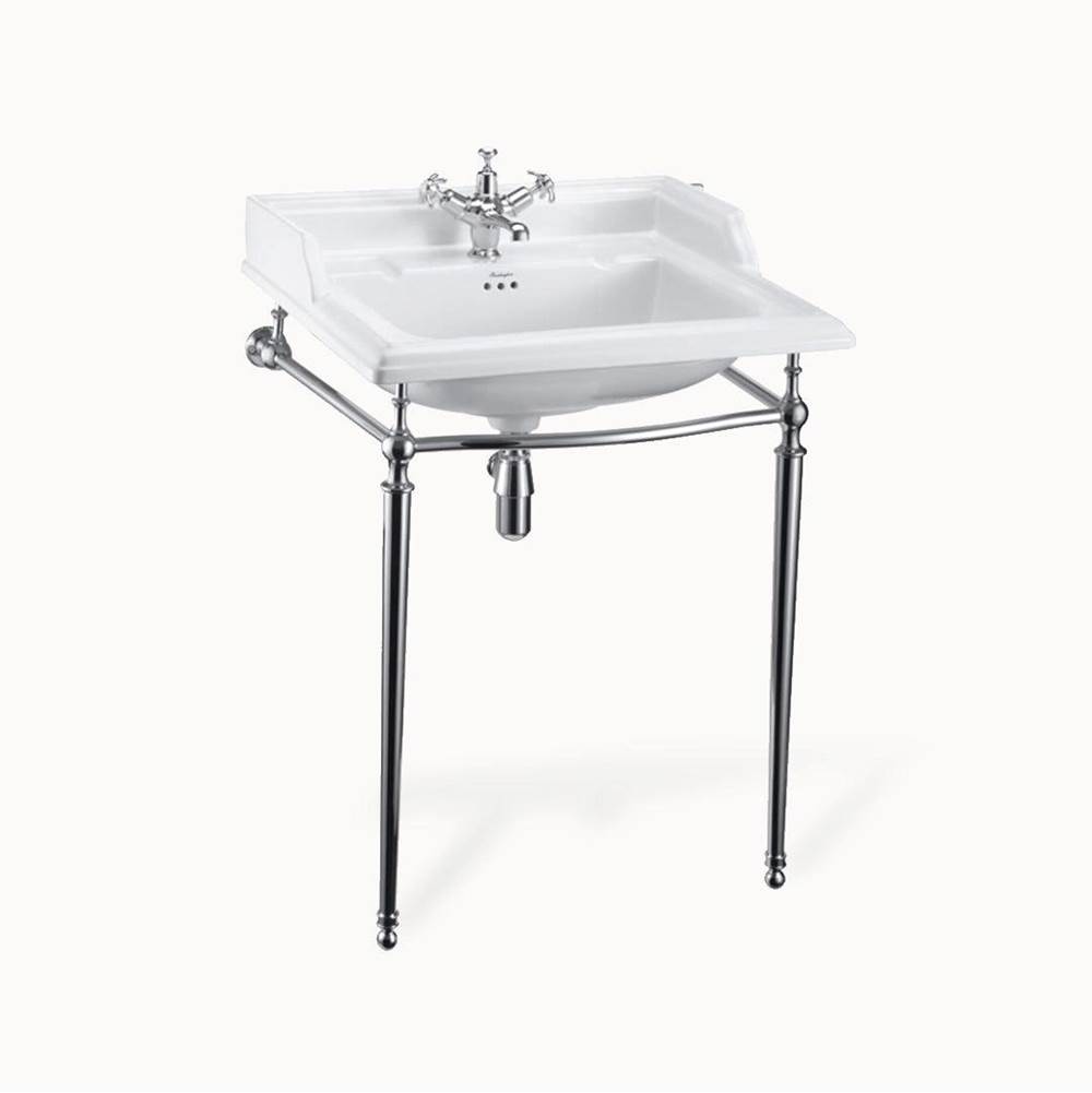 Crosswater London Classic 25'' Polished Nickel Console with Single-hole Basin