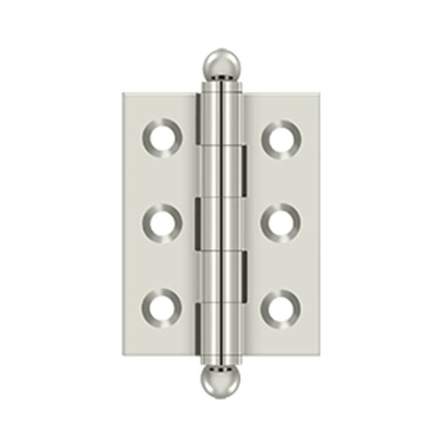 Deltana CH1515U3-UNL Solid Brass 1-1/2-Inch x 1-1/2-Inch Cabinet Hinge with Ball Tips 