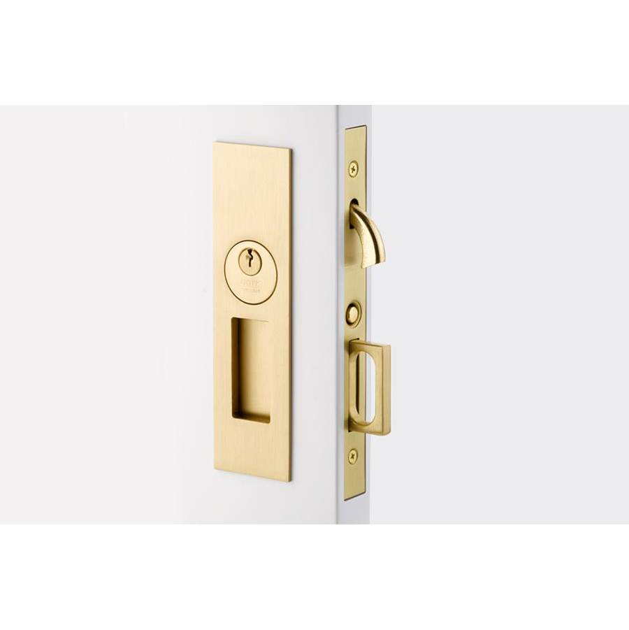 Emtek Passage, Narrow Modern Rectangular Pocket Door Mortise Lock, US26