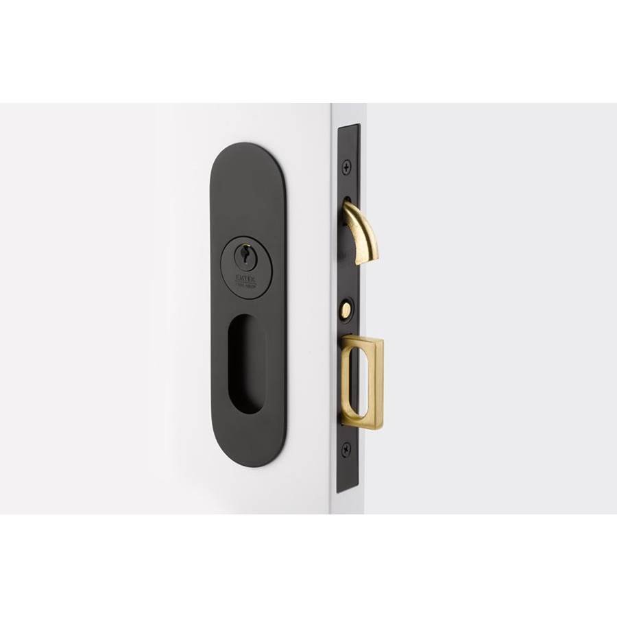 Emtek Privacy, Narrow Oval Pocket Door Mortise Lock, US14