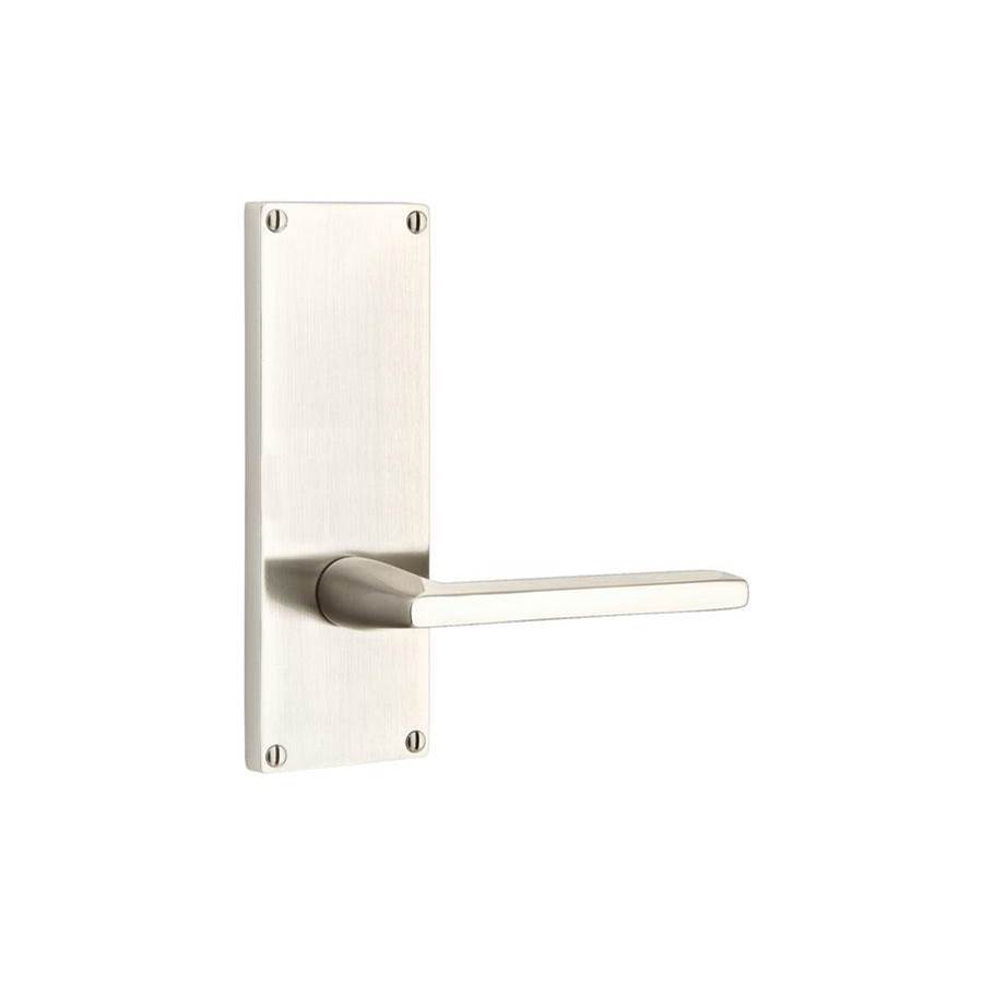 Emtek Dummy Pair, Sideplate Locksets Modern Non-Keyed 7'', Square Knob, US19