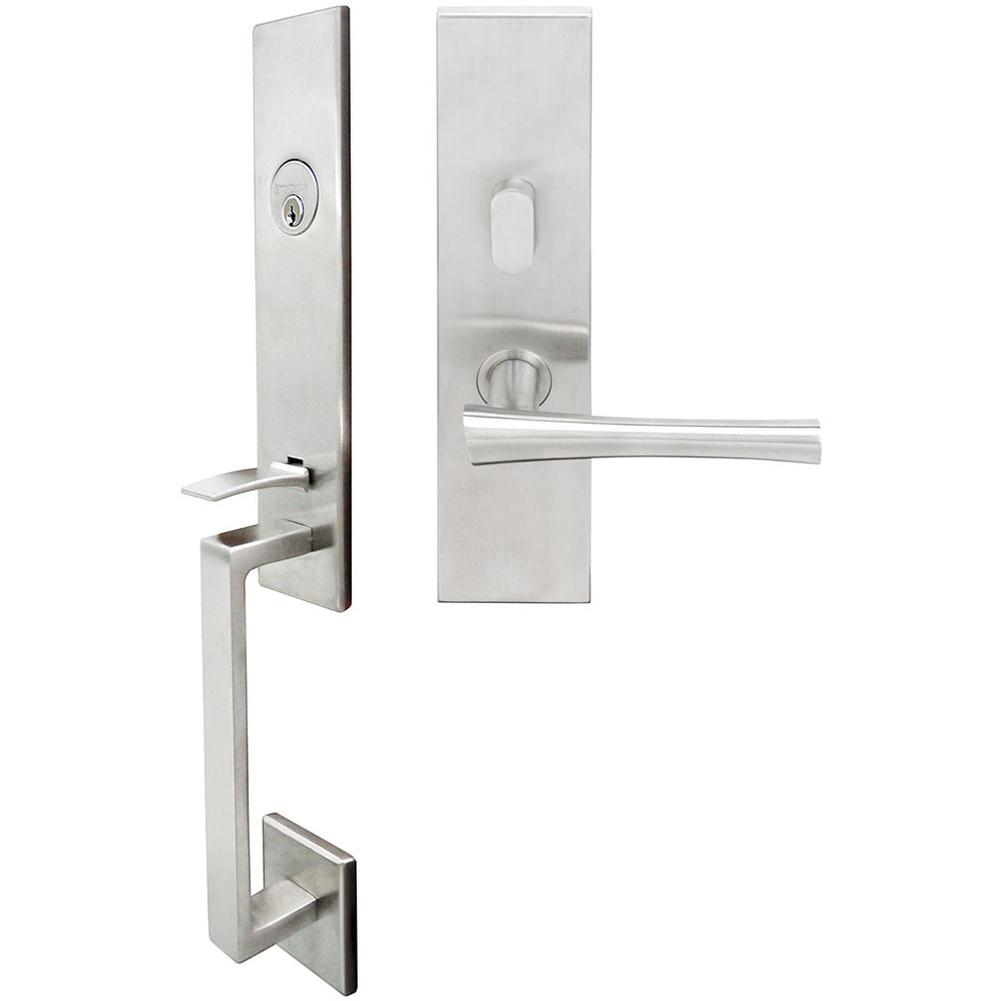 INOX MH Handleset MT Mortise 214 Champagne Entry 2-1/2''  32D LHR