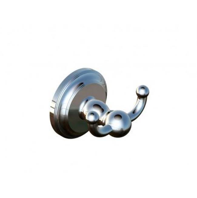Kartners FLORENCE - Double Prong Robe Hook Solid Back-Oil Rubbed Bronze