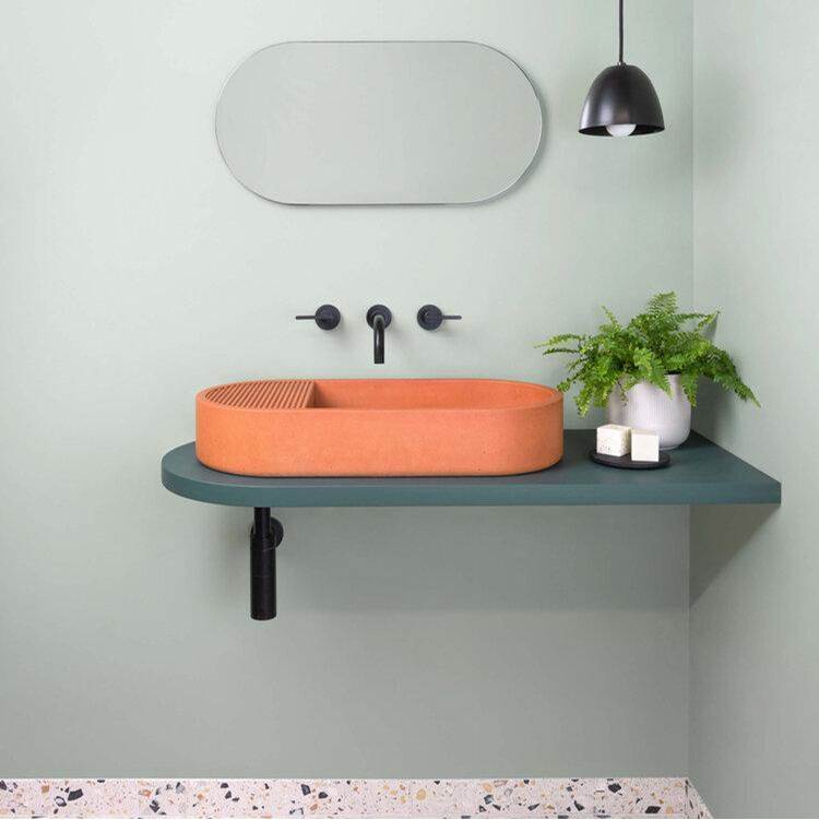 Kast Concrete Basins Aura Dual Mount Bathroom Sinks
