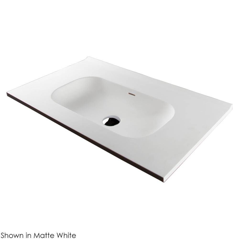 Lacava Vanity top solid surface sink with overflow. W: 31-3/4'', D: 18-1/8'', H: 5-1/2''
