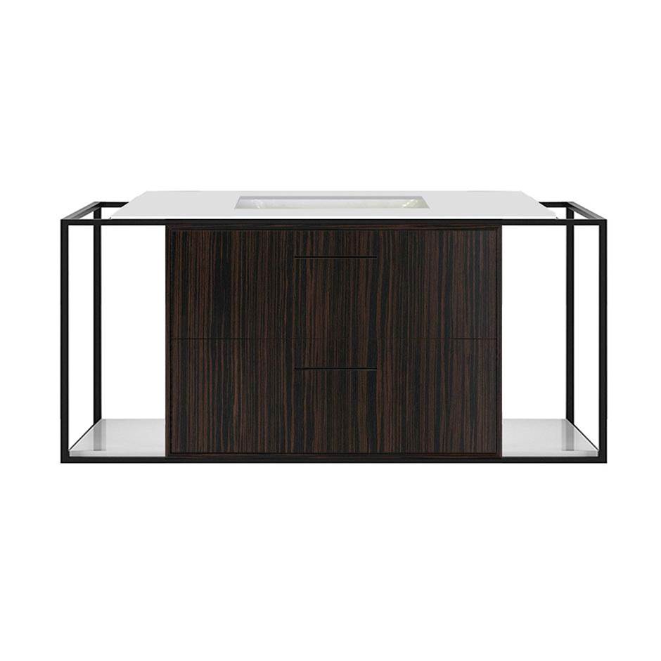 Lacava Metal frame  for wall-mount under-counter vanity LIN-UN-48. Sold together with the cabinet and countertop.  W: 48'', D: 21'', H: 20''.