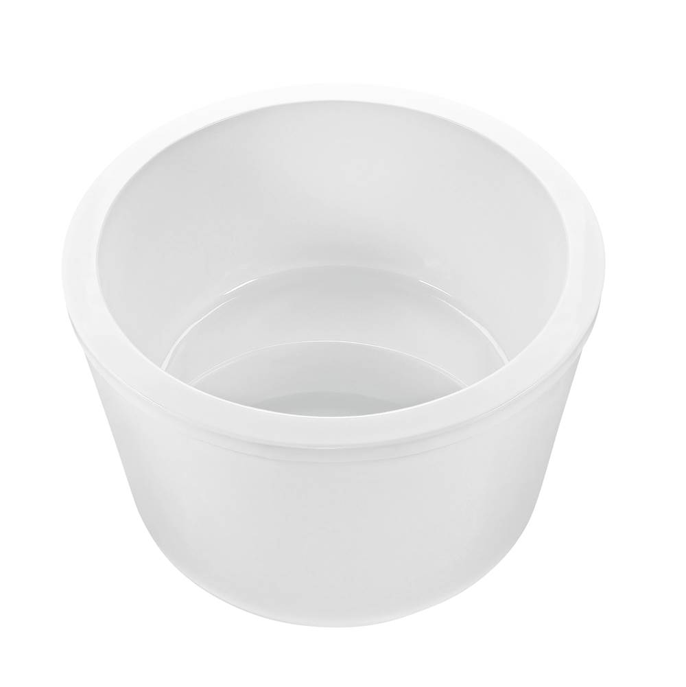 MTI Baths Jasmine 2 Acrylic Cxl Freestanding Round Soaker - White (52X52)