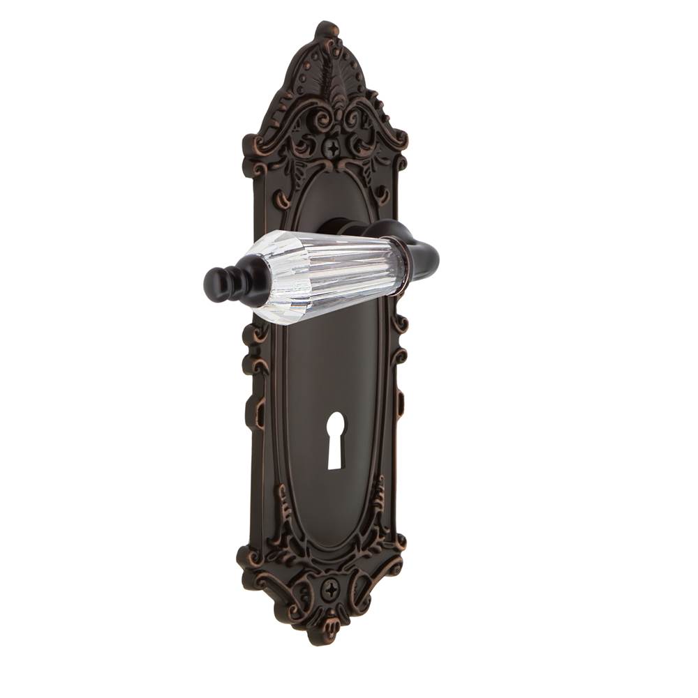 Nostalgic Warehouse Nostalgic Warehouse Victorian Plate with Keyhole Privacy Parlor Lever in Timeless Bronze