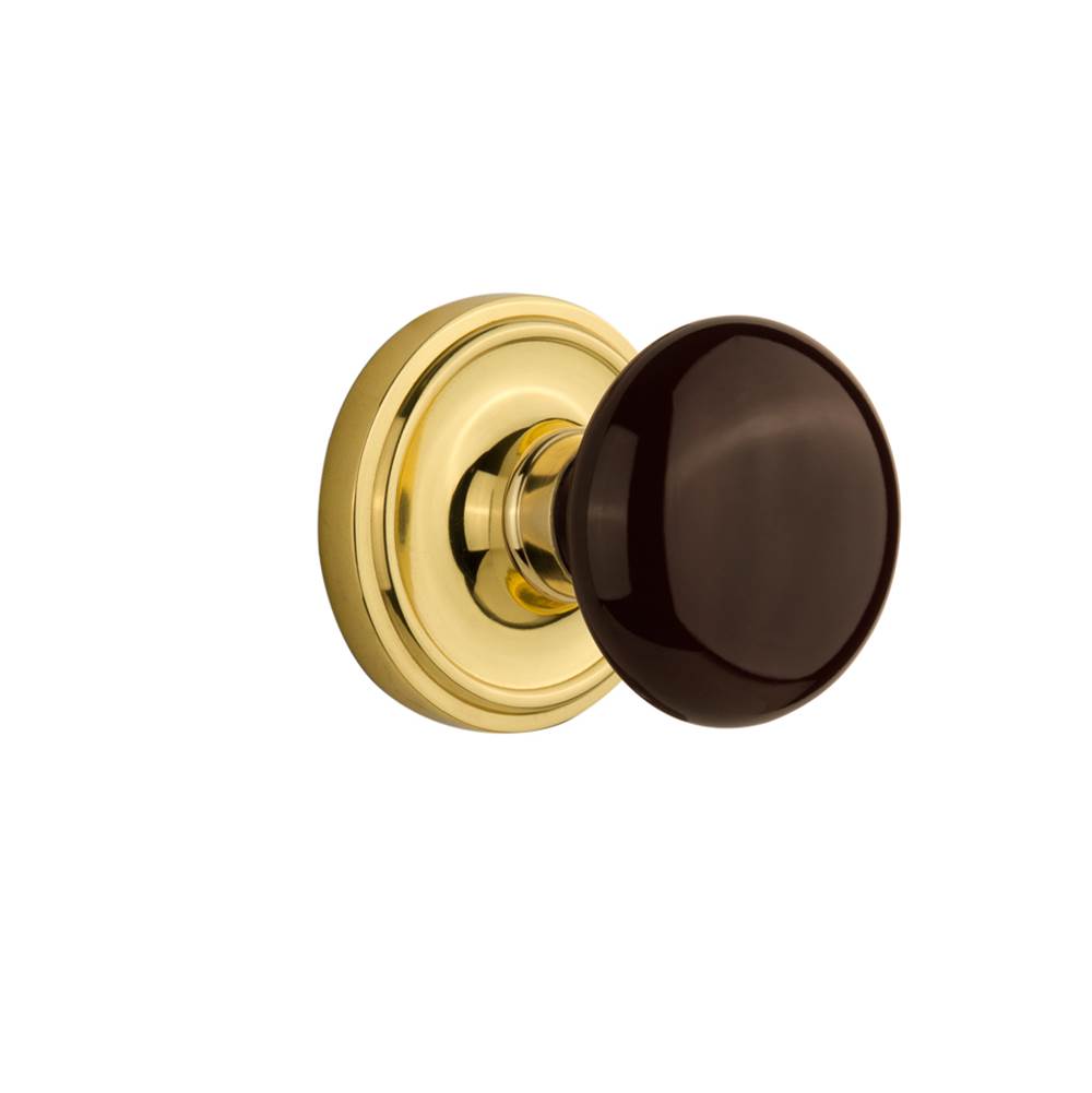 2.75 Privacy 2.75 714547 Antique Brass Privacy Nostalgic Warehouse Classic Rosette with Rose Porcelain Door Knob