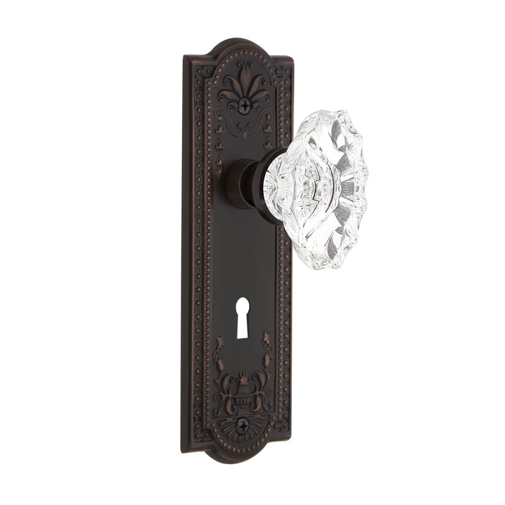 Nostalgic Warehouse Nostalgic Warehouse Meadows Plate with Keyhole Privacy Chateau Door Knob in Timeless Bronze