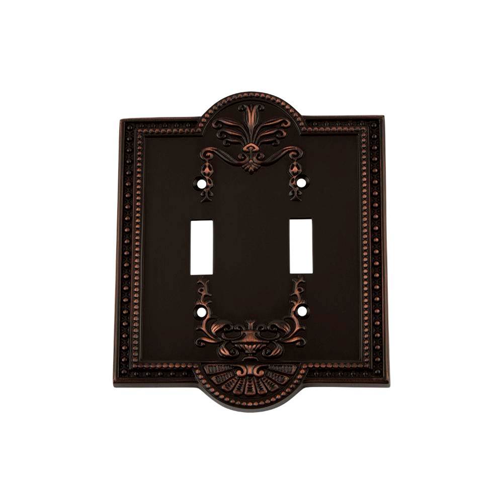 Nostalgic Warehouse Nostalgic Warehouse Meadows Switch Plate with Double Toggle in Timeless Bronze