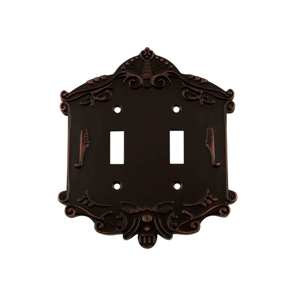 Nostalgic Warehouse Nostalgic Warehouse Victorian Switch Plate with Double Toggle in Timeless Bronze