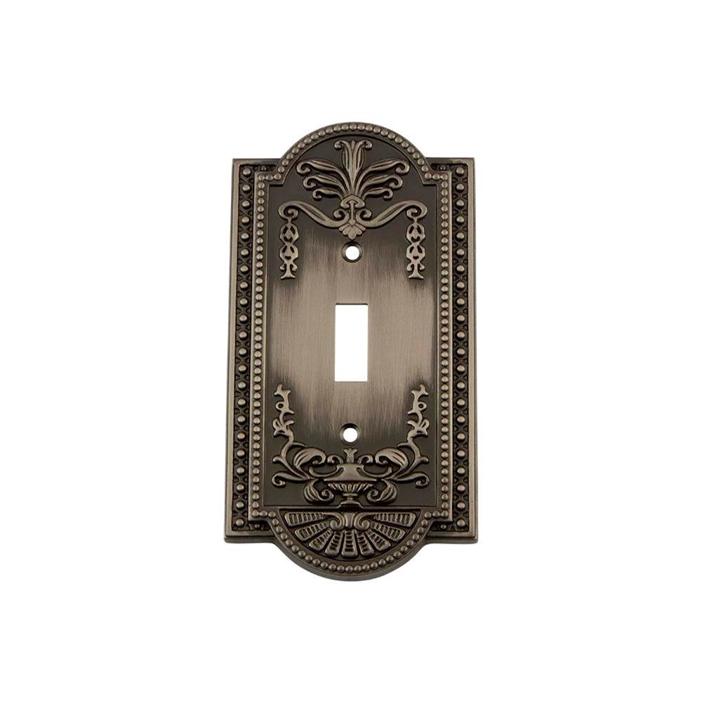Nostalgic Warehouse Nostalgic Warehouse Meadows Switch Plate with Single Toggle in Antique Pewter
