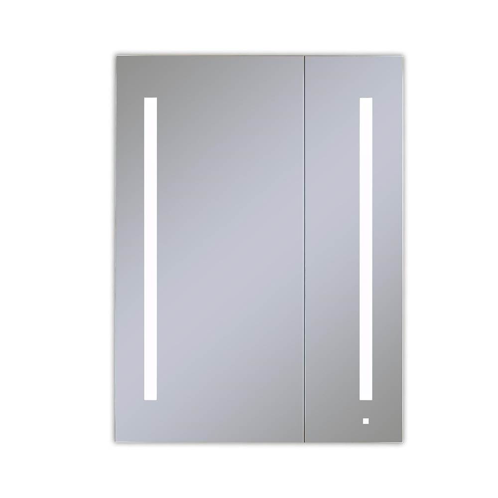 Robern AiO Lighted Cabinet, 30'' x 40'' x 4'', Two Door, LUM Lighting, 4000K Temperature (Cool Light), Dimmable, OM Audio, Electrical Outlet, USB Left Hinge