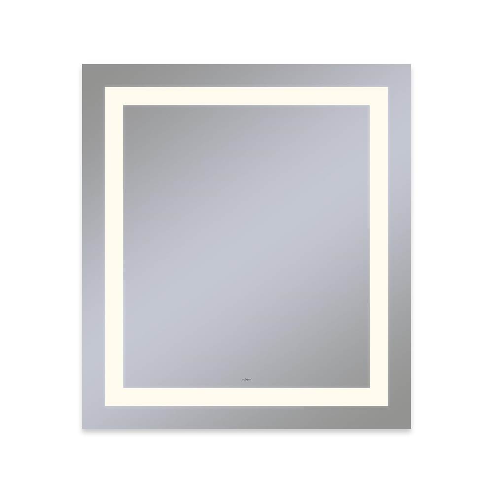 Robern Vitality Lighted Mirror, 36'' x 40'' x 1-3/4'', Rectangle, Inset Light Pattern, 2700K Temperature (Warm Light), Dimmable, Defogger