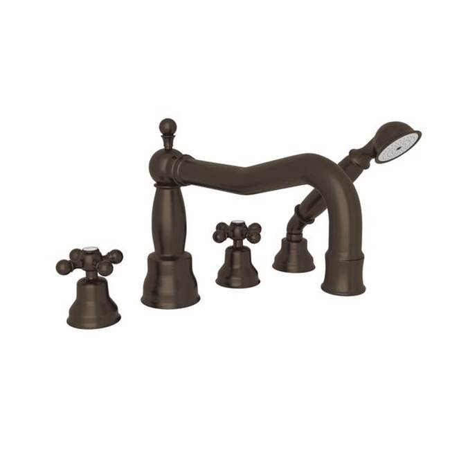 Rohl Arcana™ 4-Hole Deck Mount Tub Filler With Column Spout