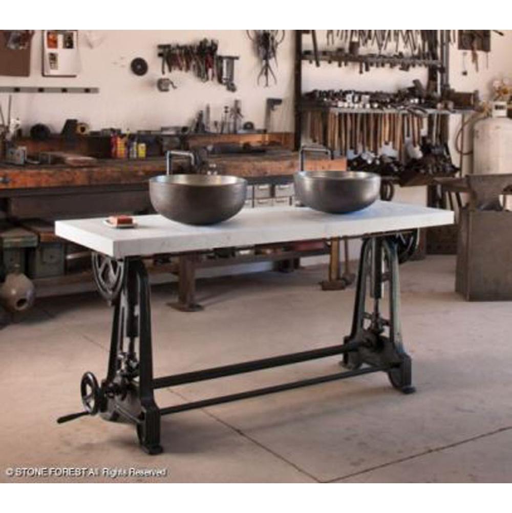Stone Forest Industrial Console W/ 2'' Marble Top