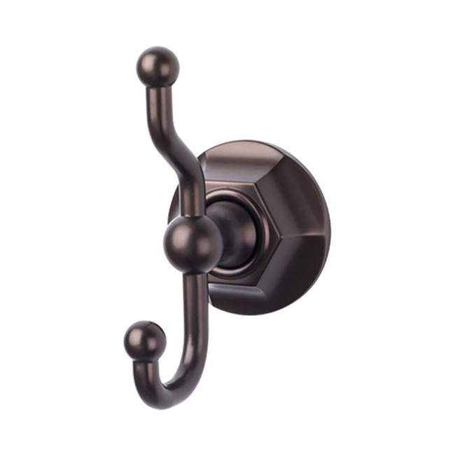 Top Knobs Edwardian Bath Double Hook Hex Backplate Oil Rubbed Bronze