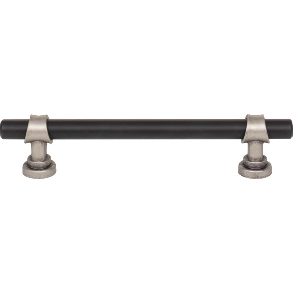 Top Knobs Bit Pull 5 1/16 Inch (c-c) Flat Black and Pewter Antique