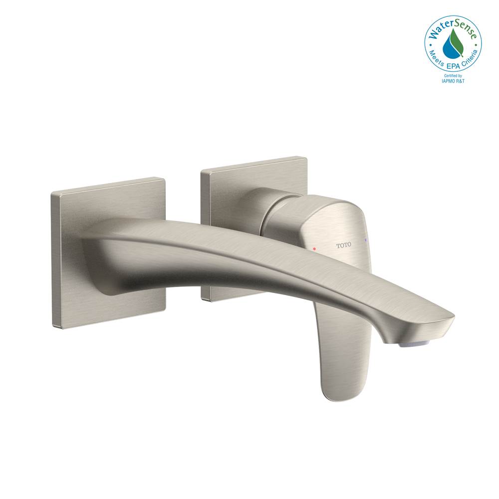 TOTO Toto® Gm 1.2 Gpm Wall-Mount Single-Handle Long Bathroom Faucet With Comfort Glide Technology, Brushed Nickel