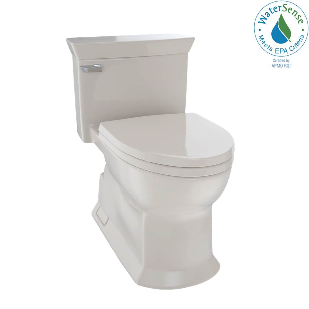 TOTO Toto® Eco Soirée® One Piece Elongated 1.28 Gpf Universal Height Skirted Toilet With Cefiontect, Bone