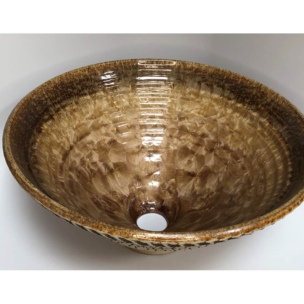 Wallick Designs Ceramic Vessel Sink with 1'' Prehistoric Lip on the Exterior 15 1/2'' x 6 7/8''